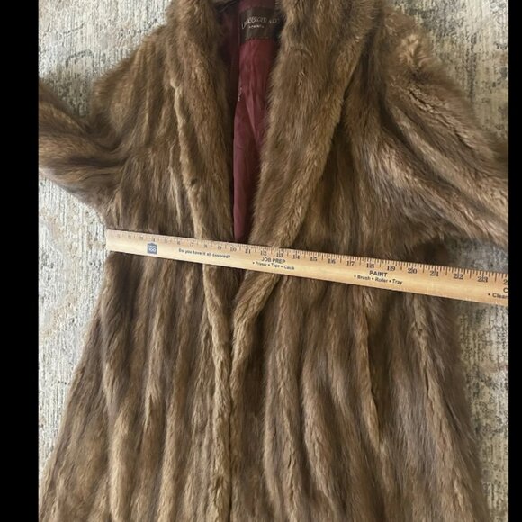 Vintage 1970'S  Full Length Mink Coat Brown L. BAMBERGER & CO Newark Coat - Picture 10 of 12